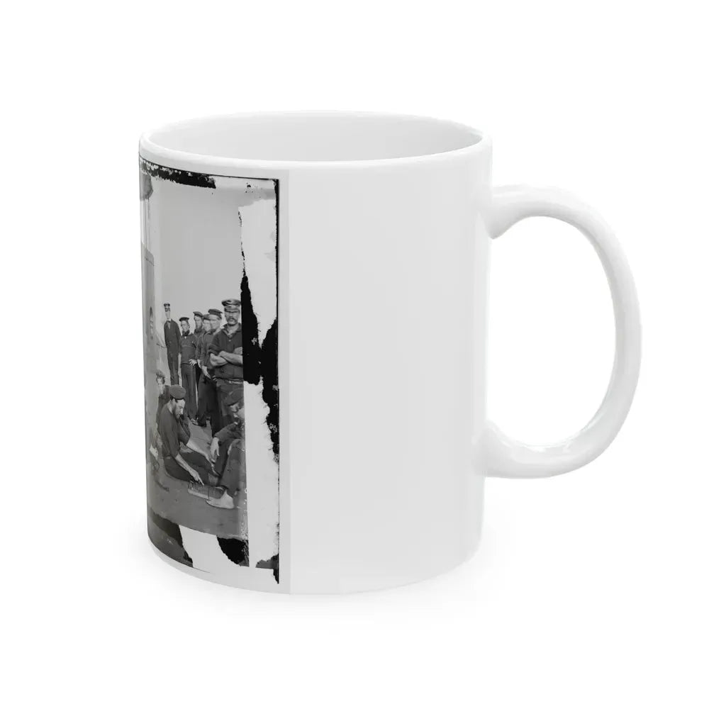 James River, Va. Sailors Relaxing On Deck Of U.S.S. Monitor (U.S. Civil War) White Coffee Mug - Go Mug Yourself