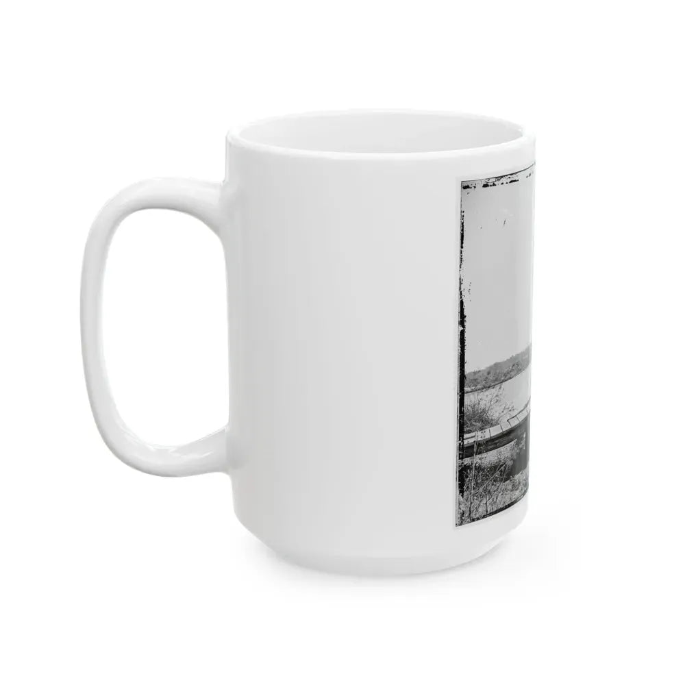 James River, Va. Sunken Confederate Ships Virginia (Ram) And Jamestown (U.S. Civil War) White Coffee Mug - Go Mug Yourself