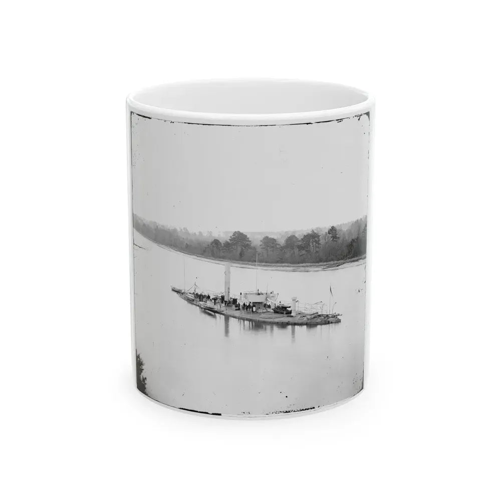 James River, Va. U.S.S. Casco, Light-Draft Monitor (U.S. Civil War) White Coffee Mug 11oz - Go Mug Yourself