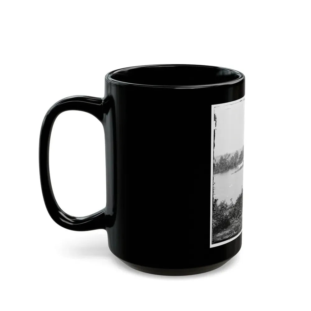 James River, Va. U.S.S. Monitor Canonicus Taking On Coal From A Schooner (U.S. Civil War) Black Coffee Mug - Go Mug Yourself