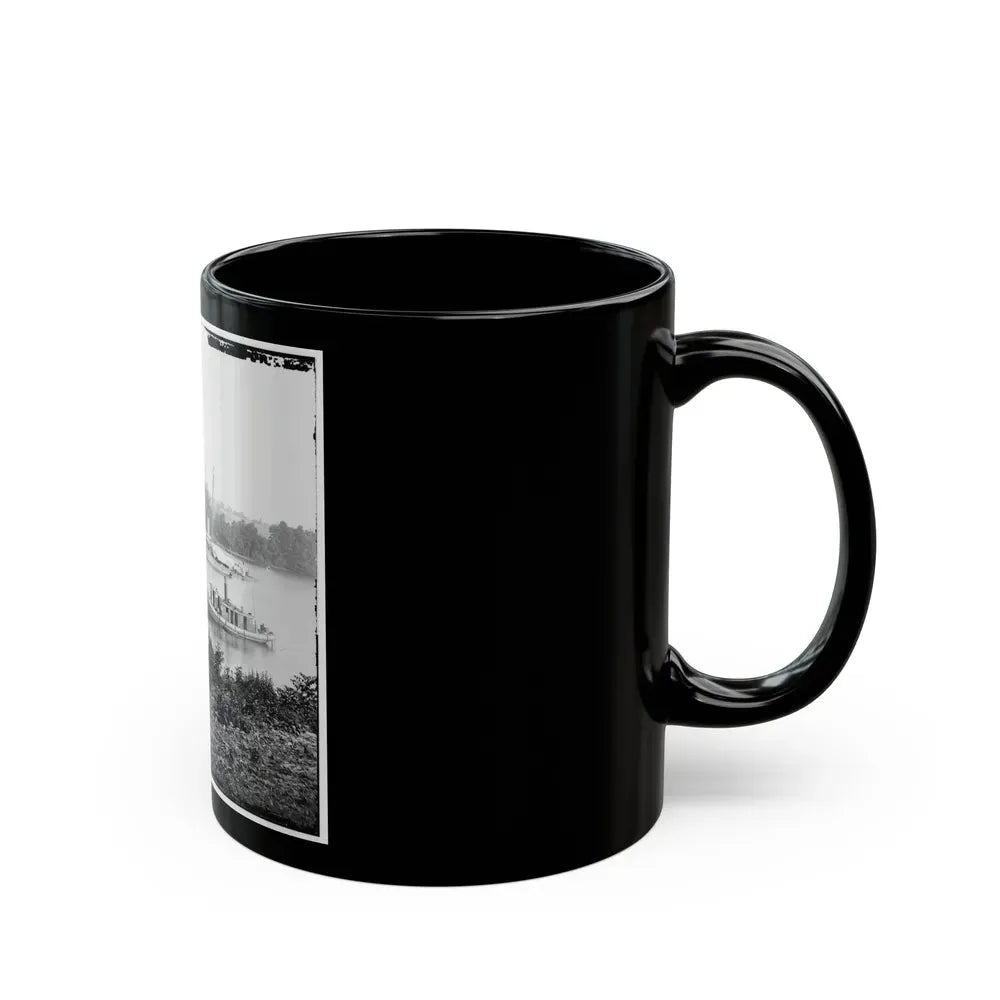 James River, Va. U.S.S. Monitor Canonicus Taking On Coal From A Schooner (U.S. Civil War) Black Coffee Mug - Go Mug Yourself
