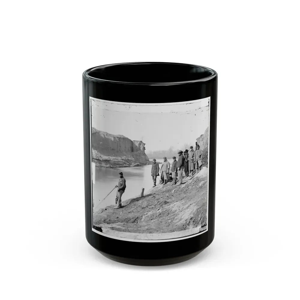 James River, Va. View Of The Completed Dutch Gap Canal (U.S. Civil War) Black Coffee Mug 15oz - Go Mug Yourself