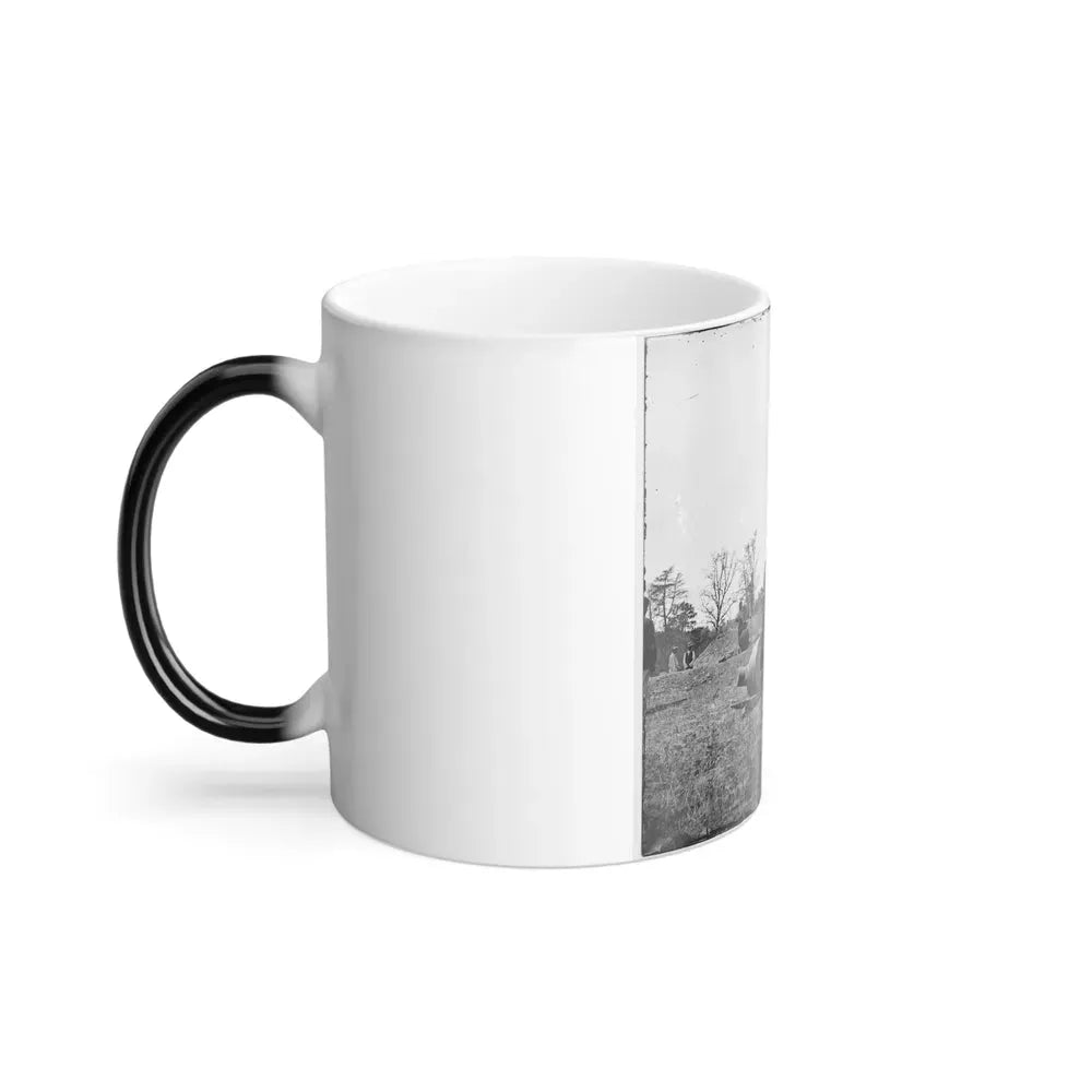 James River, Va. Work Party and Mortars at Butler's Crow's Nest (U.S. Civil War) Color Changing Coffee Mug 11oz - Go Mug Yourself