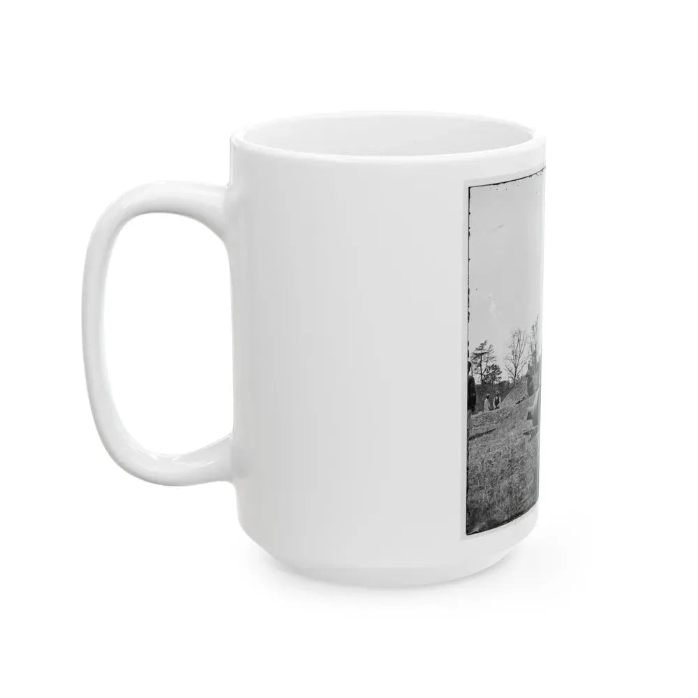 James River, Va. Work Party And Mortars At Butler's Crow's Nest (U.S. Civil War) White Coffee Mug - Go Mug Yourself