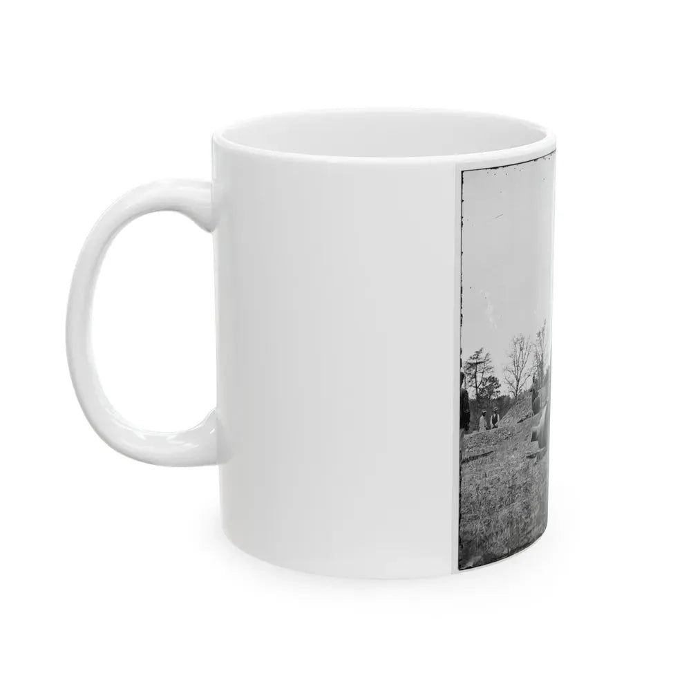 James River, Va. Work Party And Mortars At Butler's Crow's Nest (U.S. Civil War) White Coffee Mug - Go Mug Yourself