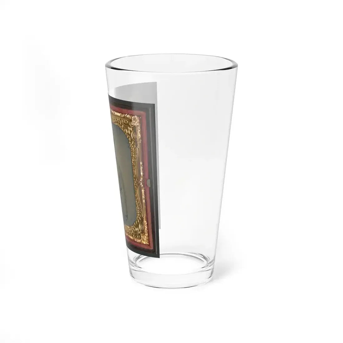 James W. Millner Of Company K, 38th Virginia Infantry Regiment With Bayoneted Musket, Holstered Pistol, And Knife (U.S. Civil War) Pint Glass 16oz - Go Mug Yourself