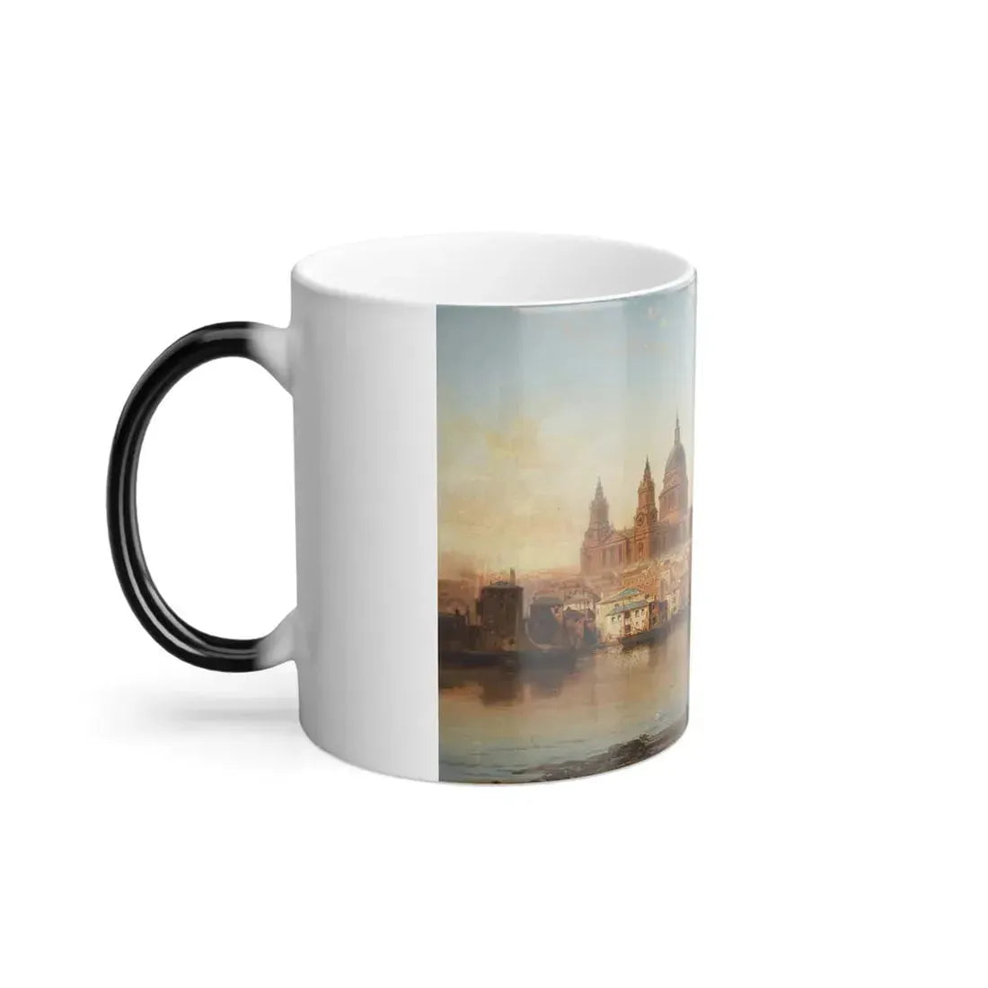 James Webb (1825-1895) St Pauls from the River - Oil on Canvas 1885 - Color Changing Mug 11oz - Go Mug Yourself