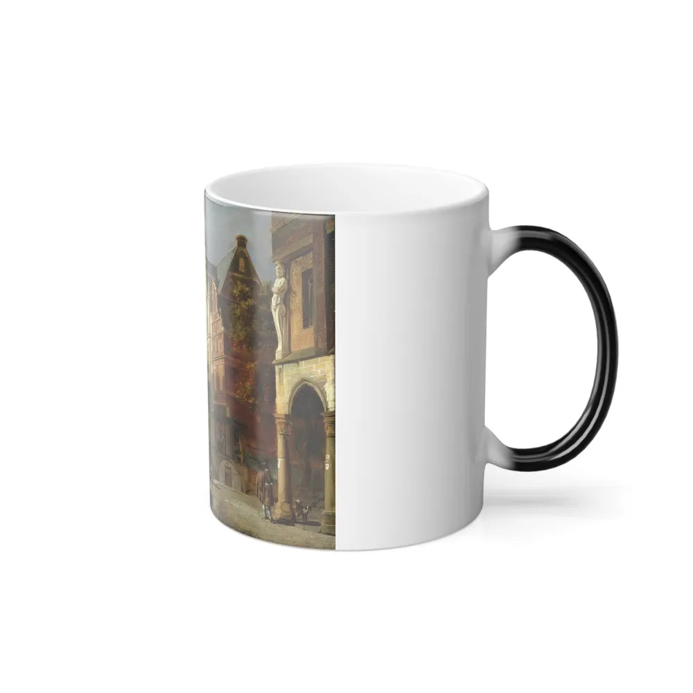 Jan van der Heyden (1637-1712) and Adriaen van de Velde (1636-1672) De Ophaalbrug (The Drawbridge) - Oil-0 - Color Changing Mug 11oz - Go Mug Yourself