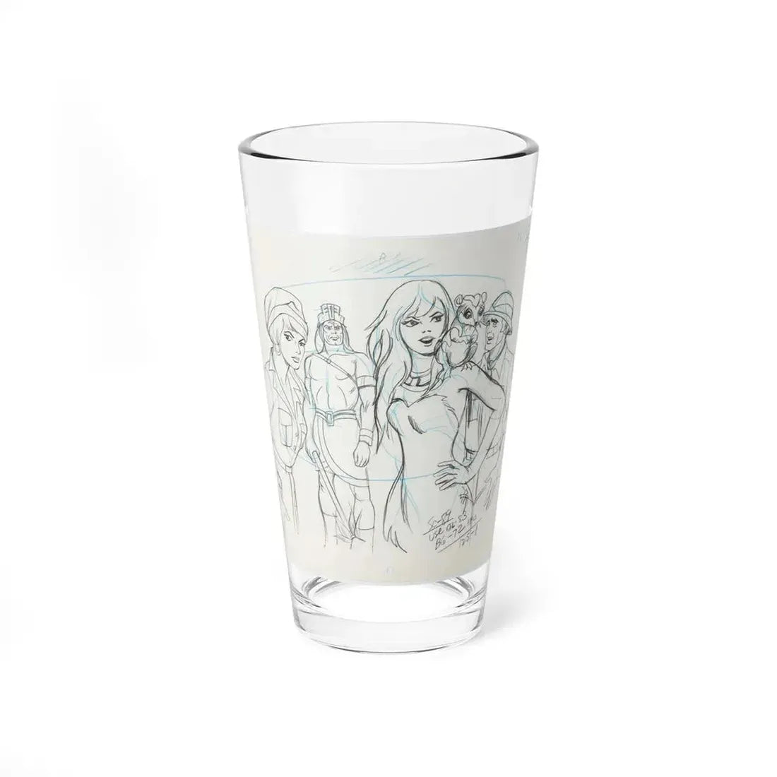 Jana of the Jungle Layout Drawings 1 (Hanna-Barbera, 1978) - Pint Glass 16oz 16oz - Go Mug Yourself