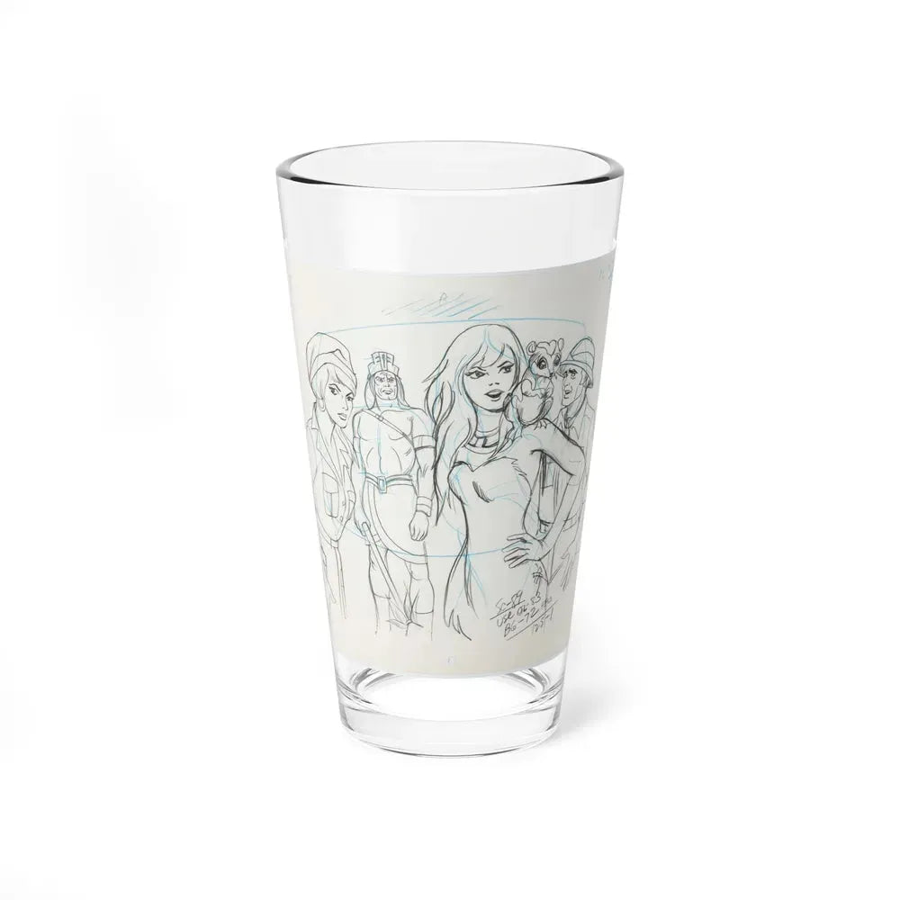 Jana of the Jungle Layout Drawings 1 (Hanna-Barbera, 1978) - Pint Glass 16oz 16oz - Go Mug Yourself