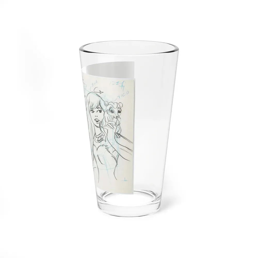 Jana of the Jungle Layout Drawings 2 (Hanna-Barbera, 1978) - Pint Glass 16oz - Go Mug Yourself