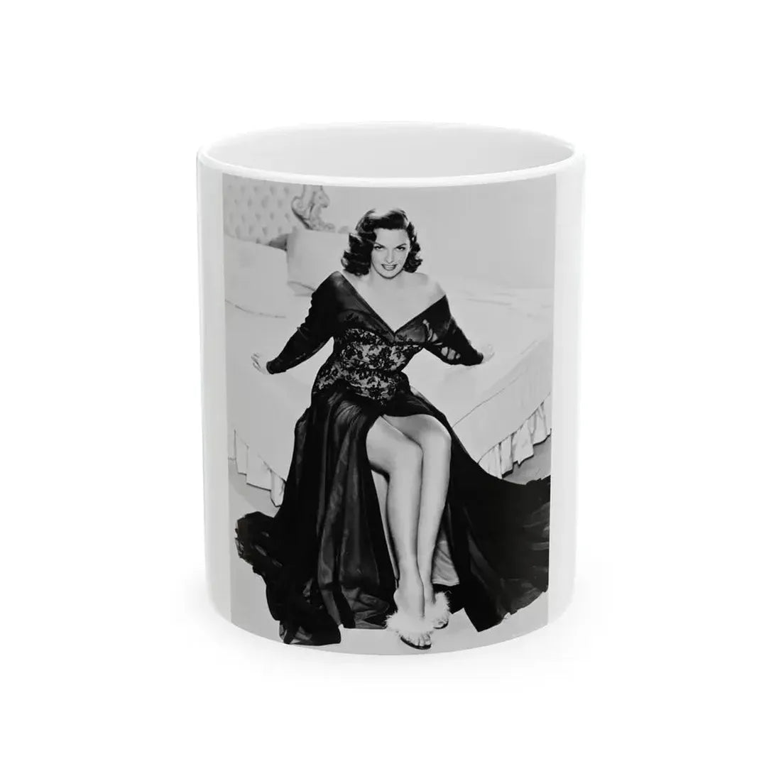 Jane Russell #06 (Vintage Female Icon) White Coffee Mug 11oz - Go Mug Yourself