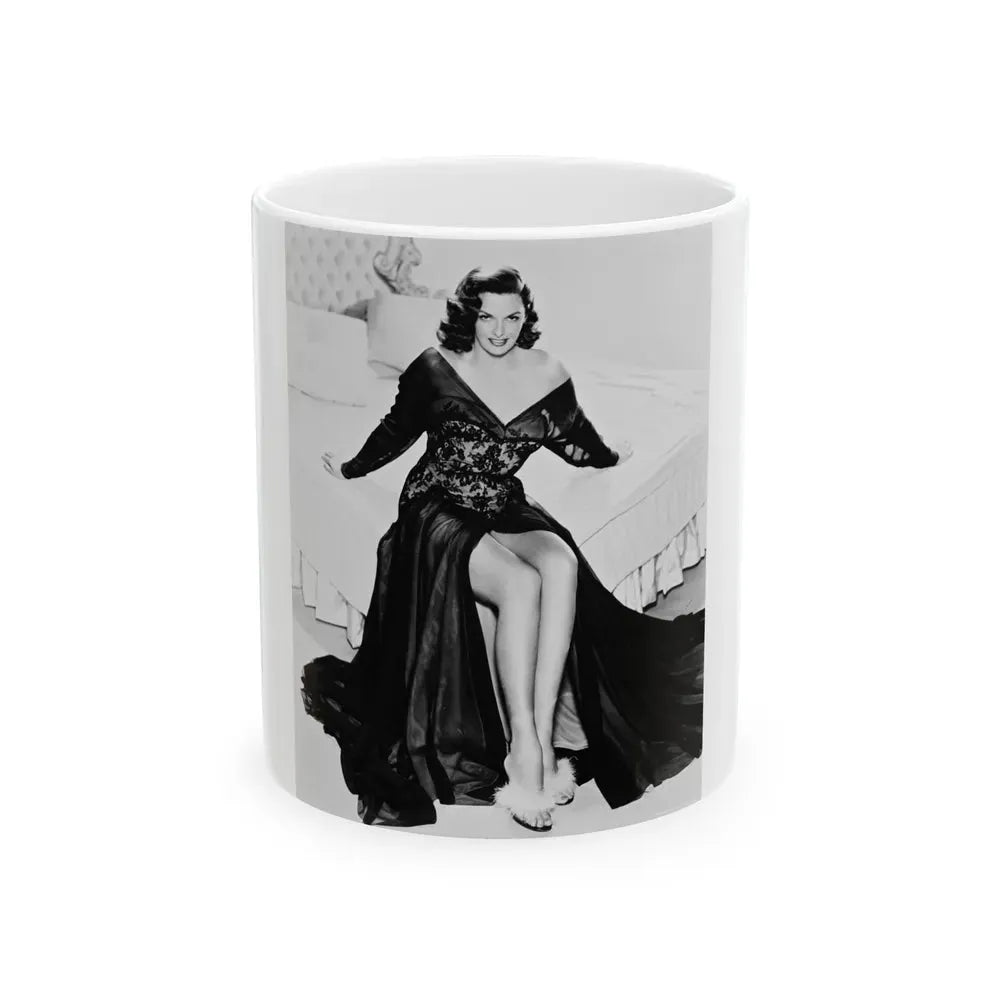 Jane Russell #06 (Vintage Female Icon) White Coffee Mug 11oz - Go Mug Yourself