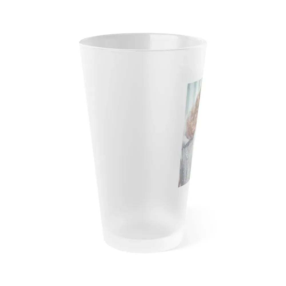 Jane Russell #10 (Vintage Female Icon) Frosted Pint Glass 16oz - Go Mug Yourself