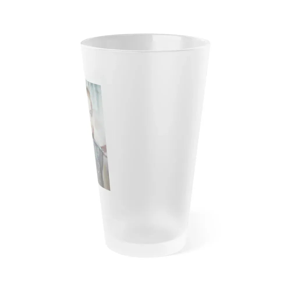 Jane Russell #10 (Vintage Female Icon) Frosted Pint Glass 16oz - Go Mug Yourself