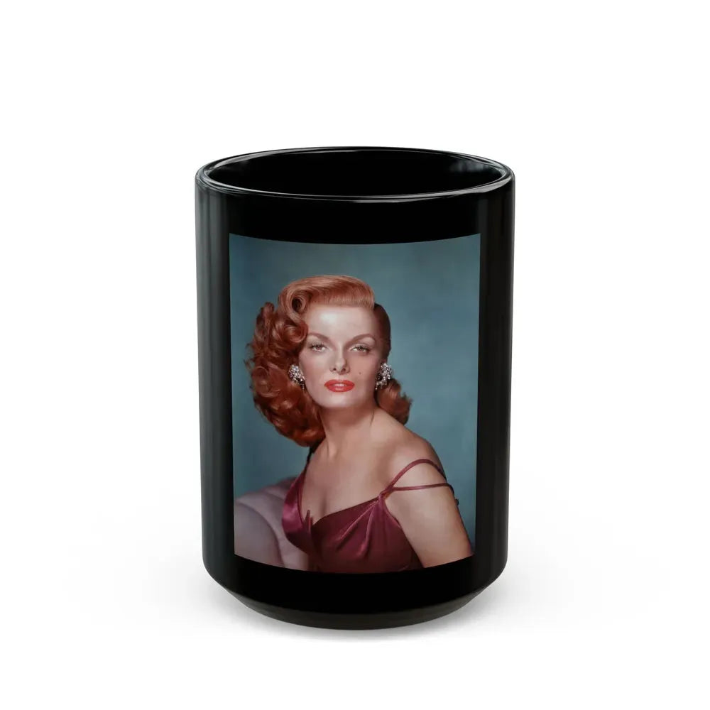 Jane Russell #11 (Vintage Female Icon) Black Coffee Mug 15oz - Go Mug Yourself