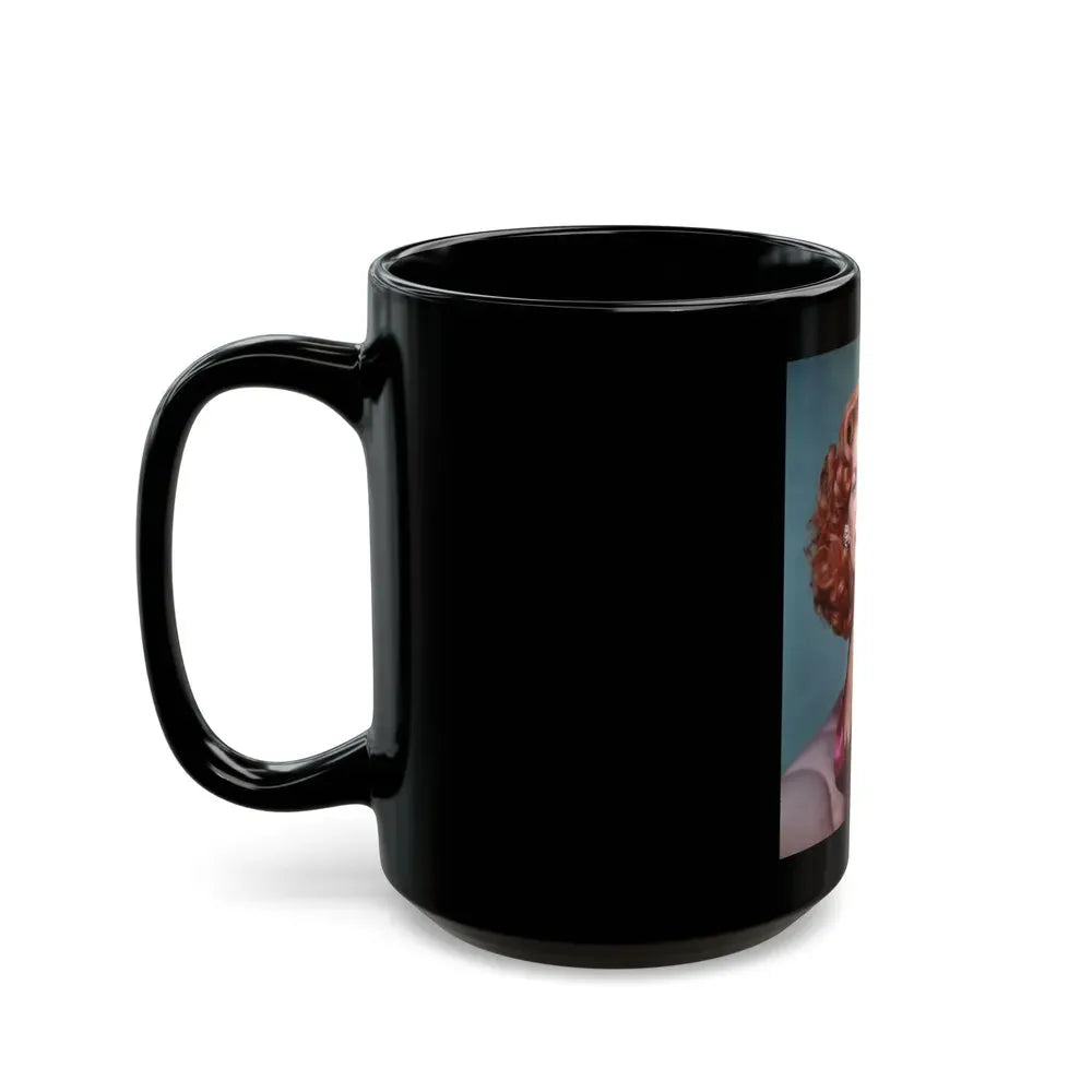 Jane Russell #11 (Vintage Female Icon) Black Coffee Mug - Go Mug Yourself