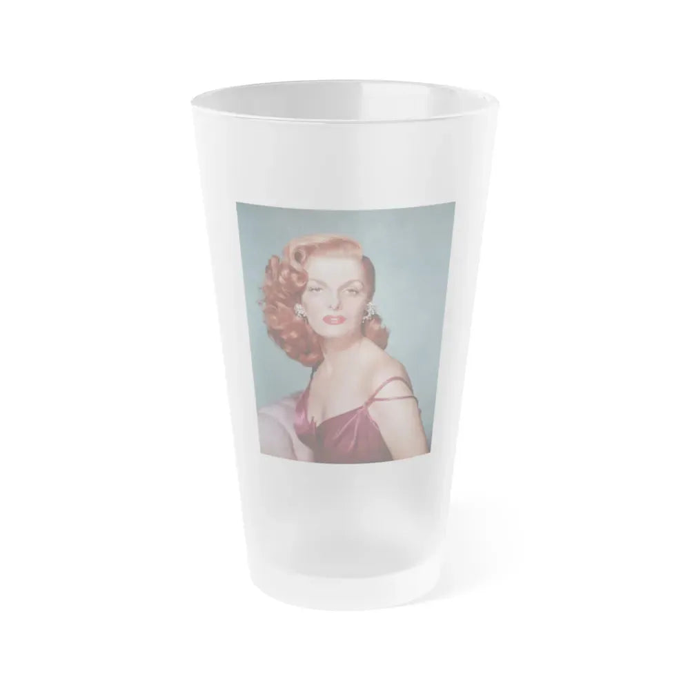 Jane Russell #11 (Vintage Female Icon) Frosted Pint Glass 16oz 16oz Frosted - Go Mug Yourself