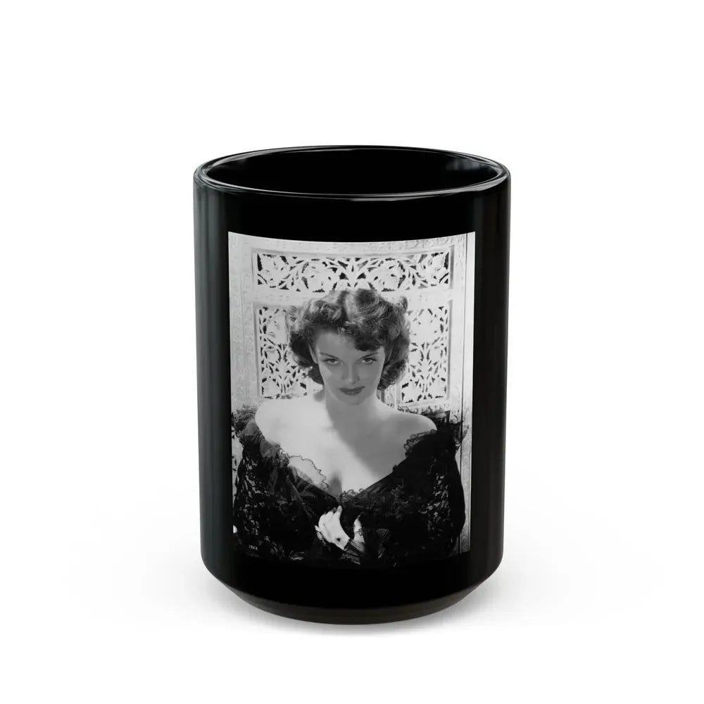 Jane Russell #111 (Vintage Female Icon) Black Coffee Mug 15oz - Go Mug Yourself