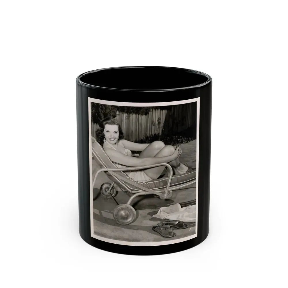 Jane Russell #132 (Vintage Female Icon) Black Coffee Mug 11oz - Go Mug Yourself