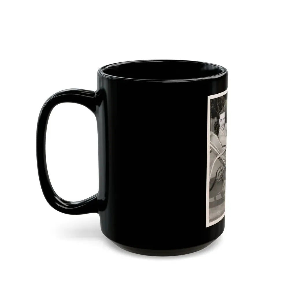 Jane Russell #132 (Vintage Female Icon) Black Coffee Mug - Go Mug Yourself