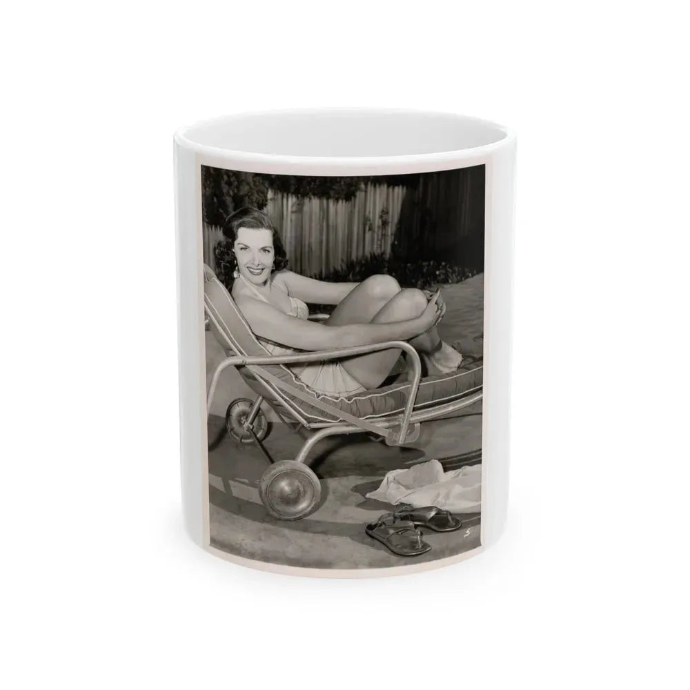 Jane Russell #132 (Vintage Female Icon) White Coffee Mug 11oz - Go Mug Yourself