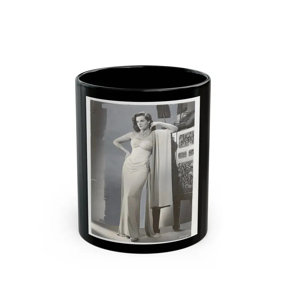 Jane Russell #133 (Vintage Female Icon) Black Coffee Mug 11oz - Go Mug Yourself