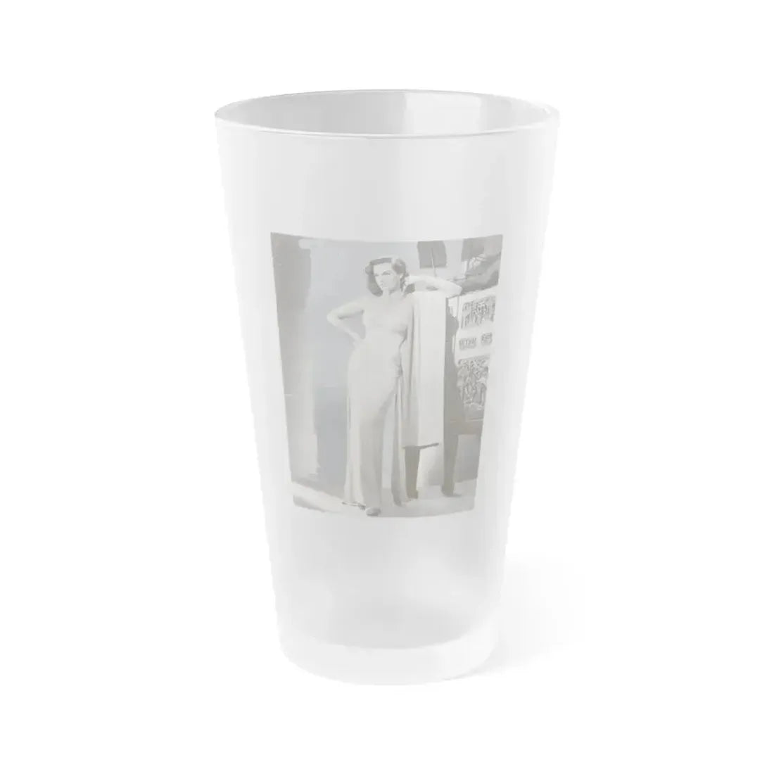 Jane Russell #133 (Vintage Female Icon) Frosted Pint Glass 16oz 16oz Frosted - Go Mug Yourself