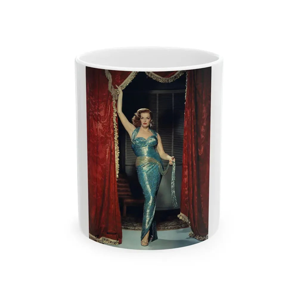 Jane Russell #135 (Vintage Female Icon) White Coffee Mug 11oz - Go Mug Yourself