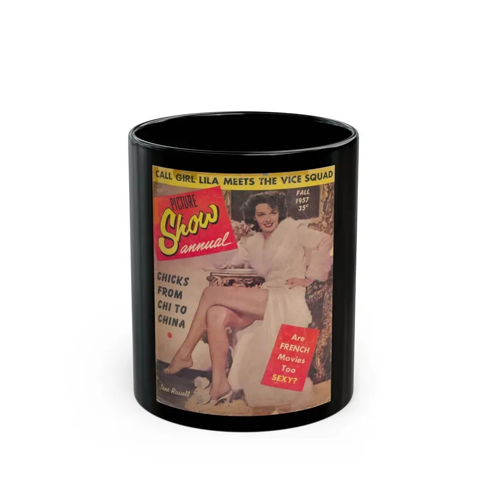 Jane Russell #137 - Mag. Cover (Vintage Female Icon) Black Coffee Mug 11oz - Go Mug Yourself