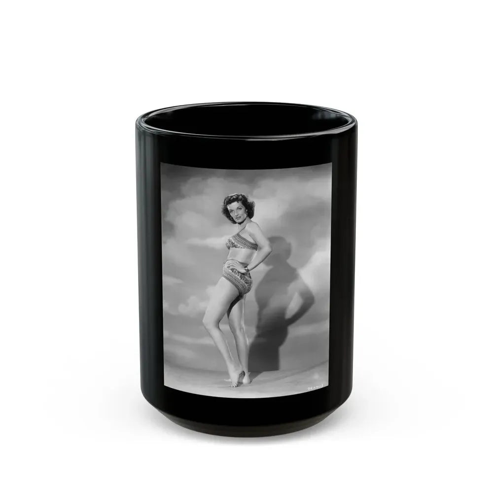 Jane Russell #143 (Vintage Female Icon) Black Coffee Mug 15oz - Go Mug Yourself