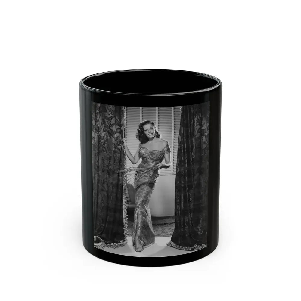Jane Russell #146 (Vintage Female Icon) Black Coffee Mug 11oz - Go Mug Yourself