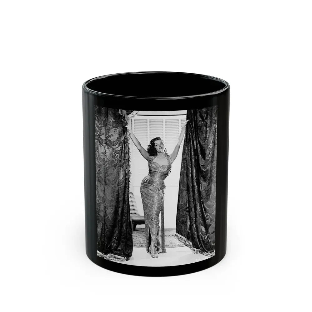 Jane Russell #147 (Vintage Female Icon) Black Coffee Mug 11oz - Go Mug Yourself