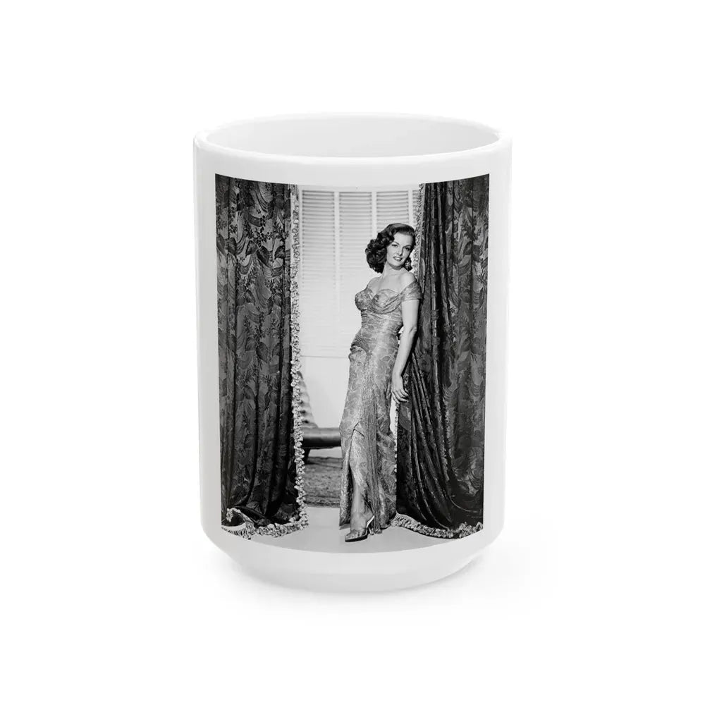 Jane Russell #148 (Vintage Female Icon) White Coffee Mug 15oz - Go Mug Yourself