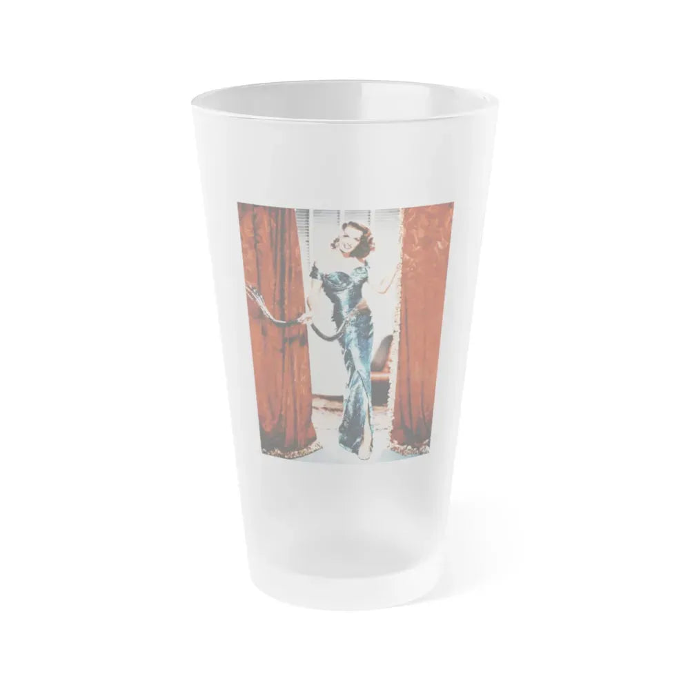 Jane Russell #149 (Vintage Female Icon) Frosted Pint Glass 16oz 16oz Frosted - Go Mug Yourself