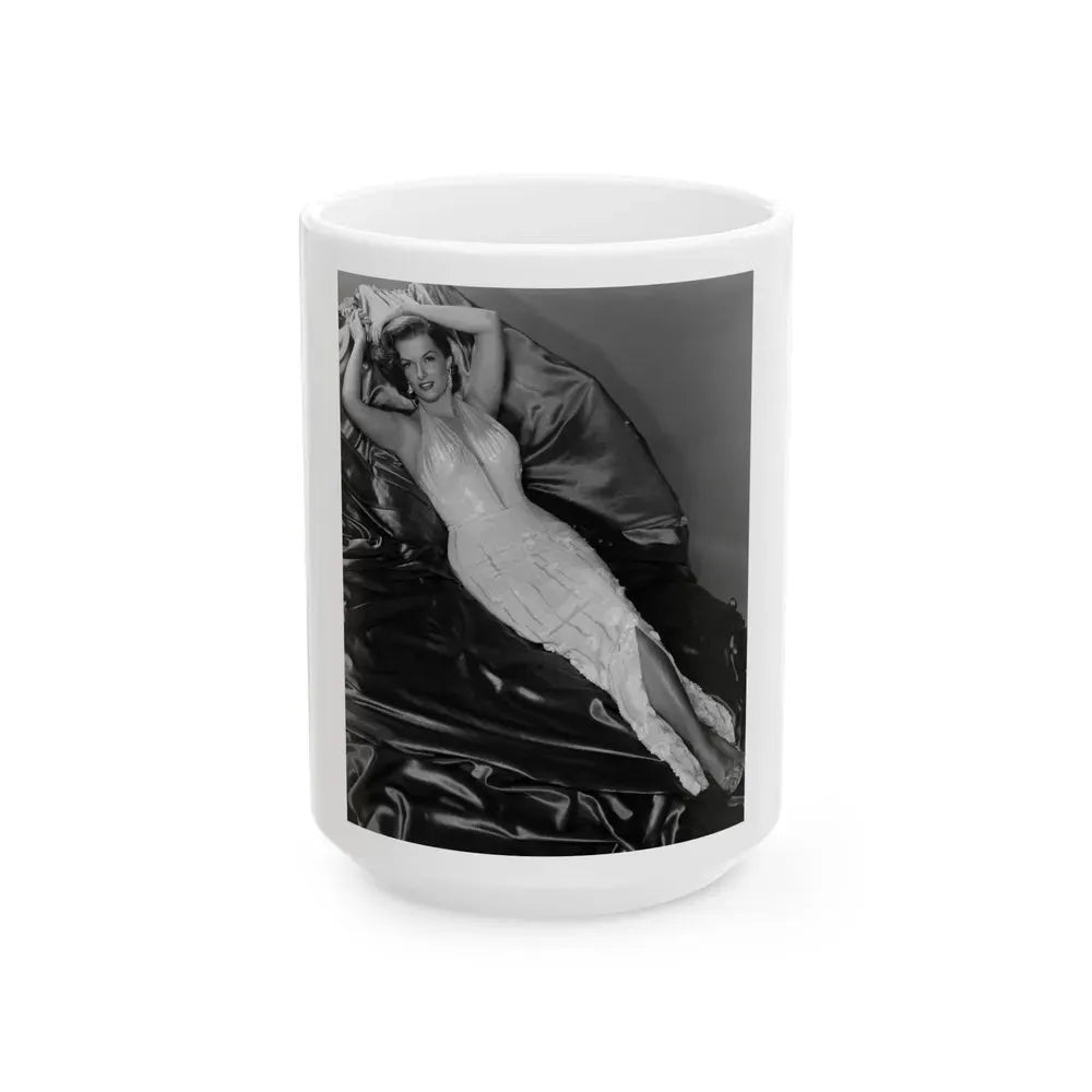 Jane Russell #156 (Vintage Female Icon) White Coffee Mug 15oz - Go Mug Yourself