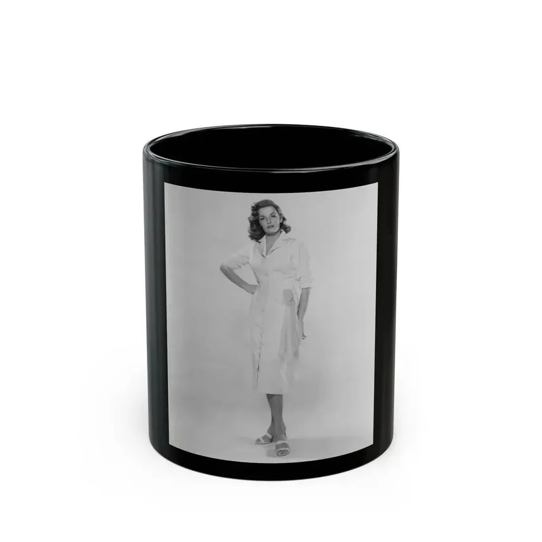 Jane Russell #178 (Vintage Female Icon) Black Coffee Mug 11oz - Go Mug Yourself
