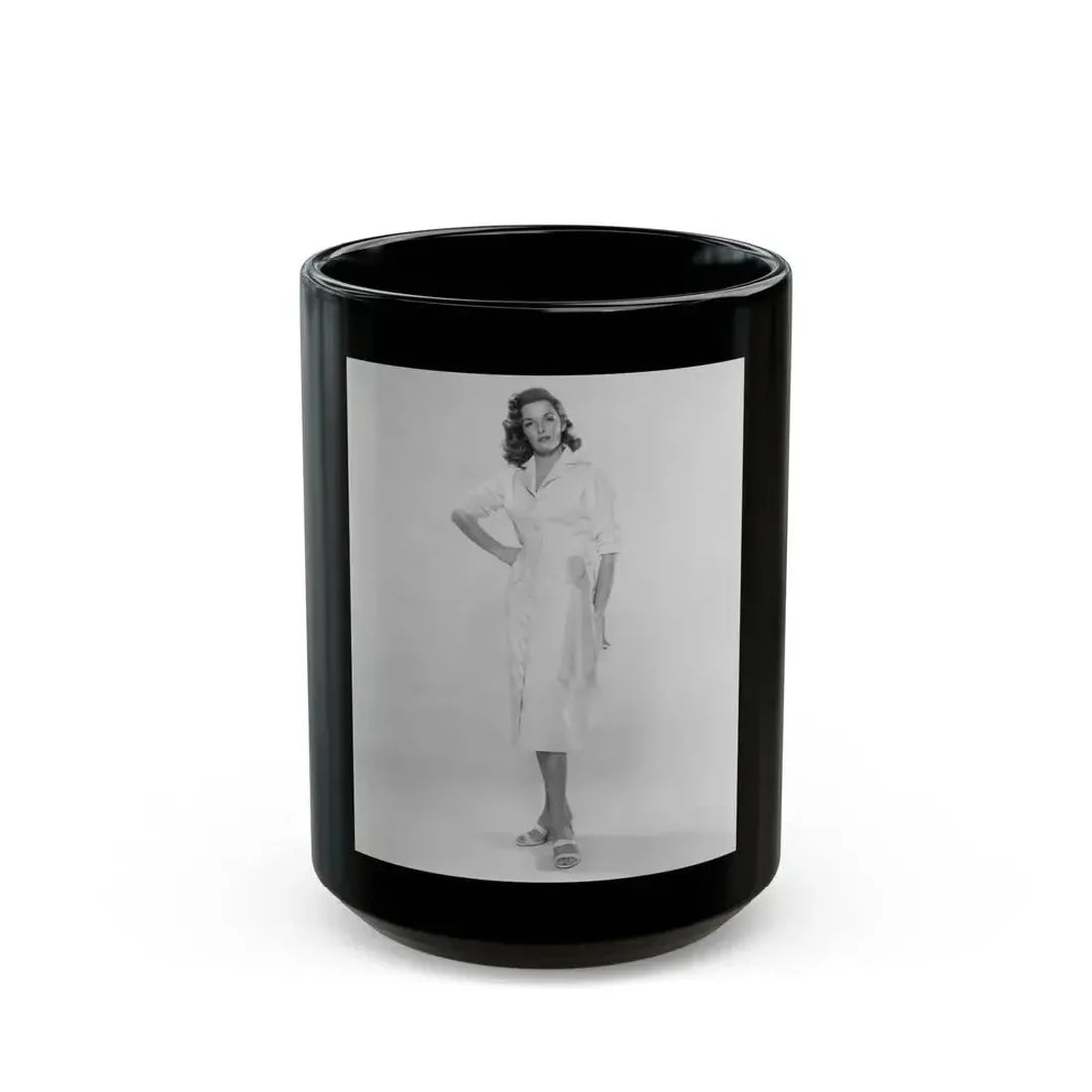 Jane Russell #178 (Vintage Female Icon) Black Coffee Mug 15oz - Go Mug Yourself