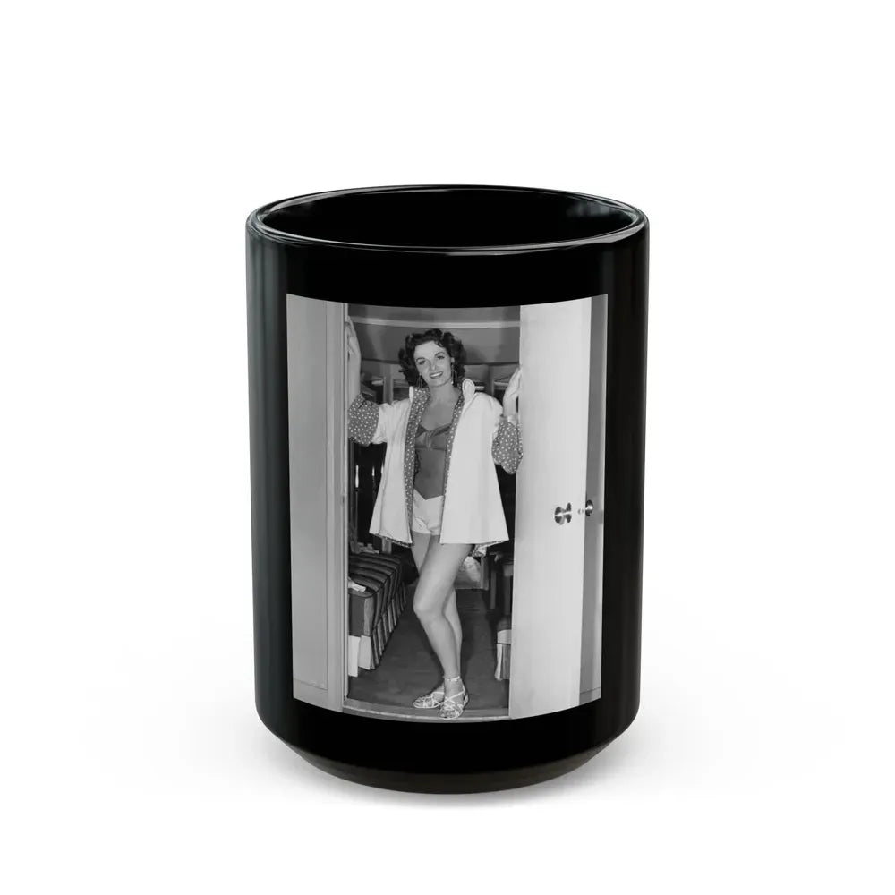 Jane Russell #184 (Vintage Female Icon) Black Coffee Mug 15oz - Go Mug Yourself