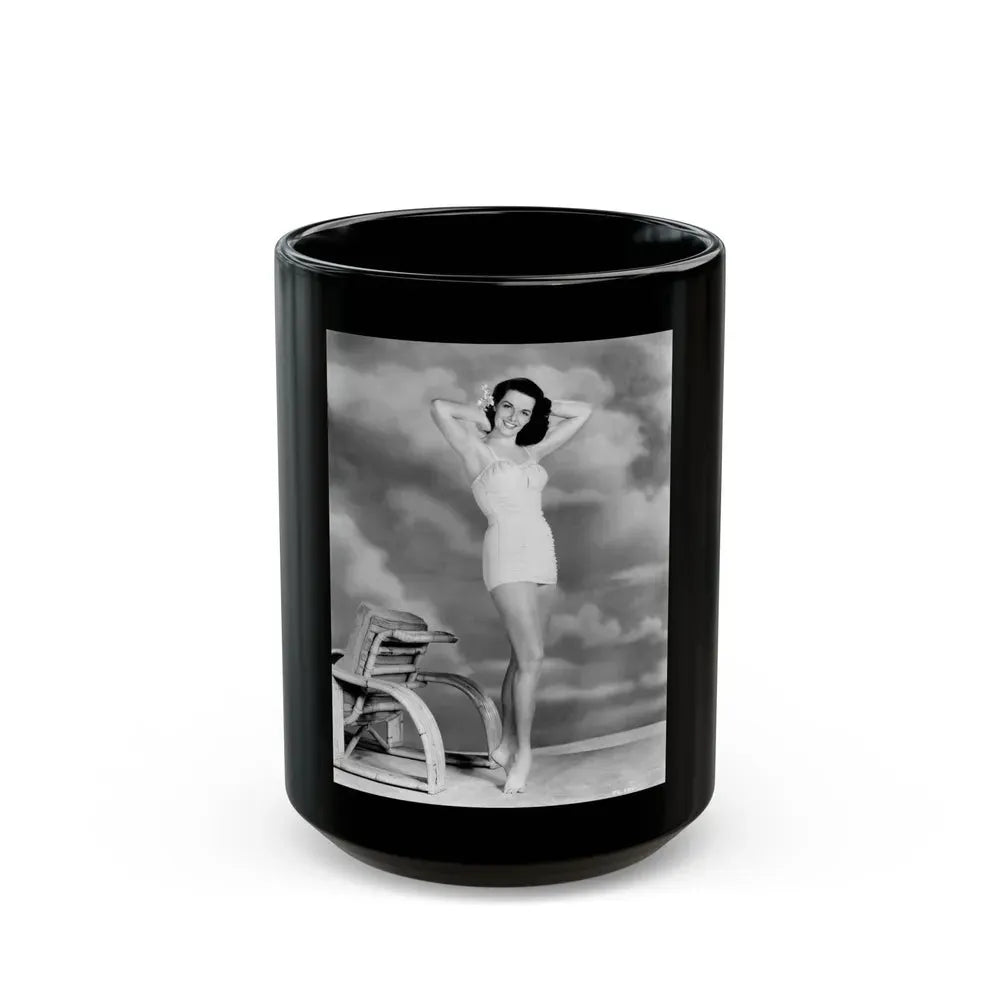 Jane Russell #185 (Vintage Female Icon) Black Coffee Mug 15oz - Go Mug Yourself