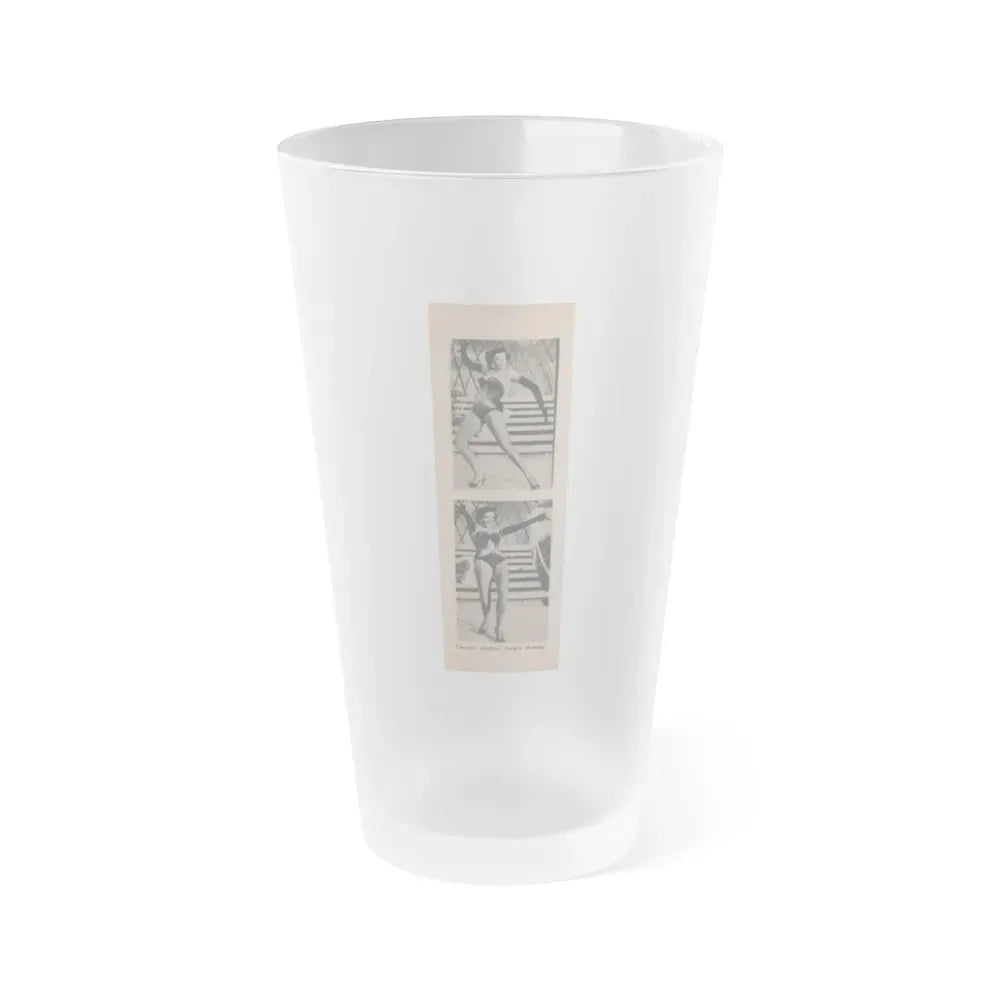 Jane Russell #191 - Show Pocket Mag. '55 - 2 B&W Photis & Caption (Vintage Female Icon) Frosted Pint Glass 16oz 16oz Frosted - Go Mug Yourself