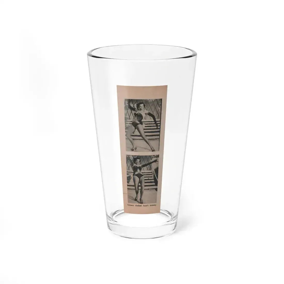 Jane Russell #191 - Show Pocket Mag. '55 - 2 B&W Photis & Caption (Vintage Female Icon) Pint Glass 16oz 16oz - Go Mug Yourself