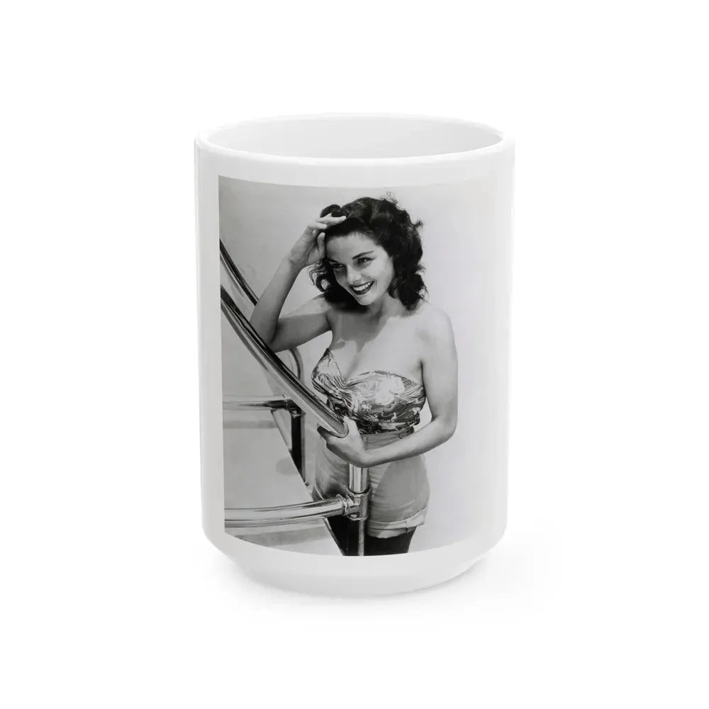 Jane Russell #199 (Vintage Female Icon) White Coffee Mug 15oz - Go Mug Yourself