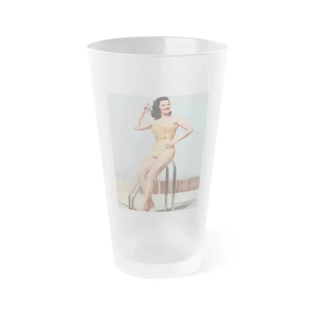 Jane Russell #209 (Vintage Female Icon) Frosted Pint Glass 16oz 16oz Frosted - Go Mug Yourself