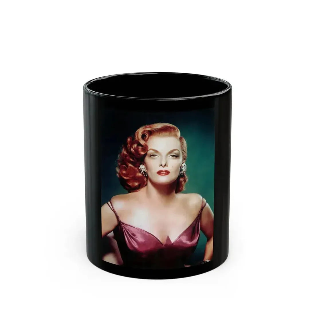 Jane Russell #236 (Vintage Female Icon) Black Coffee Mug 11oz - Go Mug Yourself