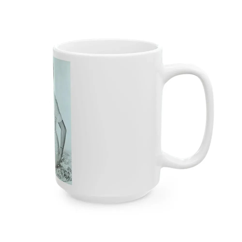 Janet Munro #32 - B&W 8x10 Full Body Cheesecake The Day The Earth Caught Fire '61 Promo Photo (Vintage Female Icon) White Coffee Mug - Go Mug Yourself