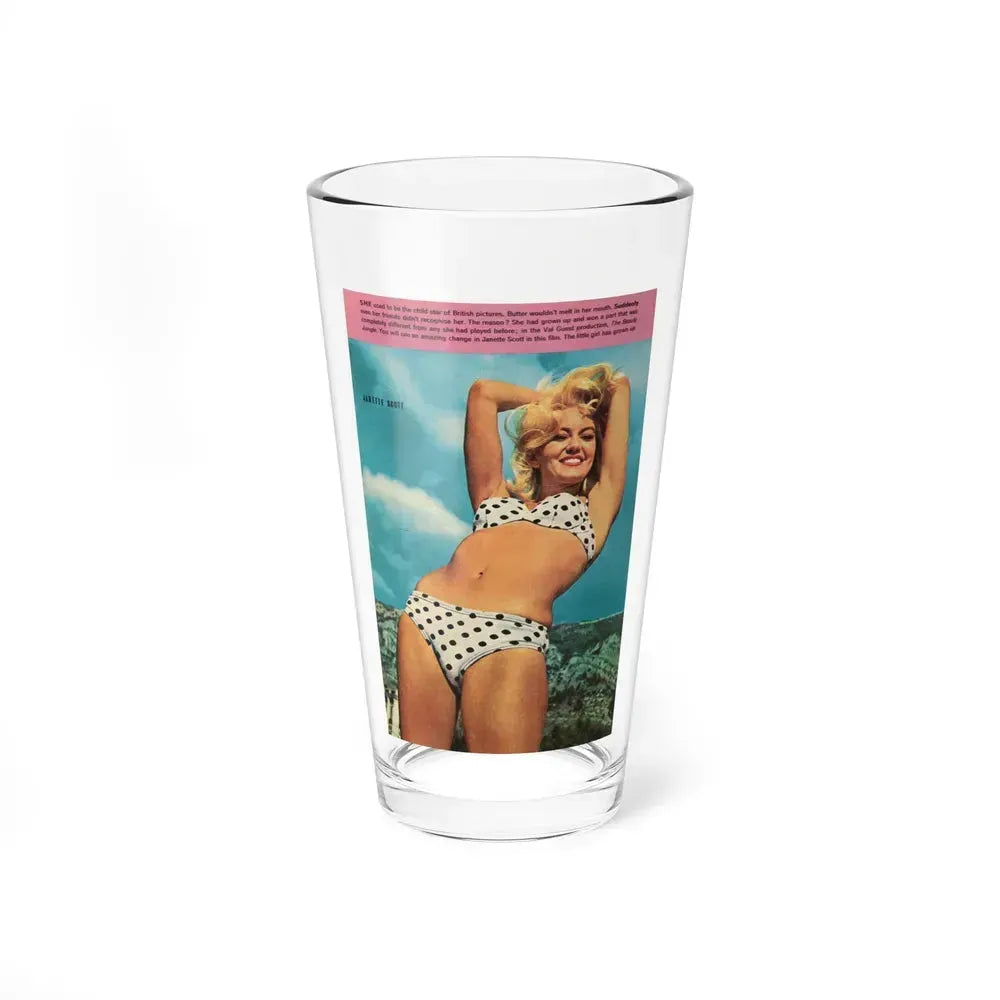 Janette Scott #23 (Vintage Female Icon) Pint Glass 16oz 16oz - Go Mug Yourself
