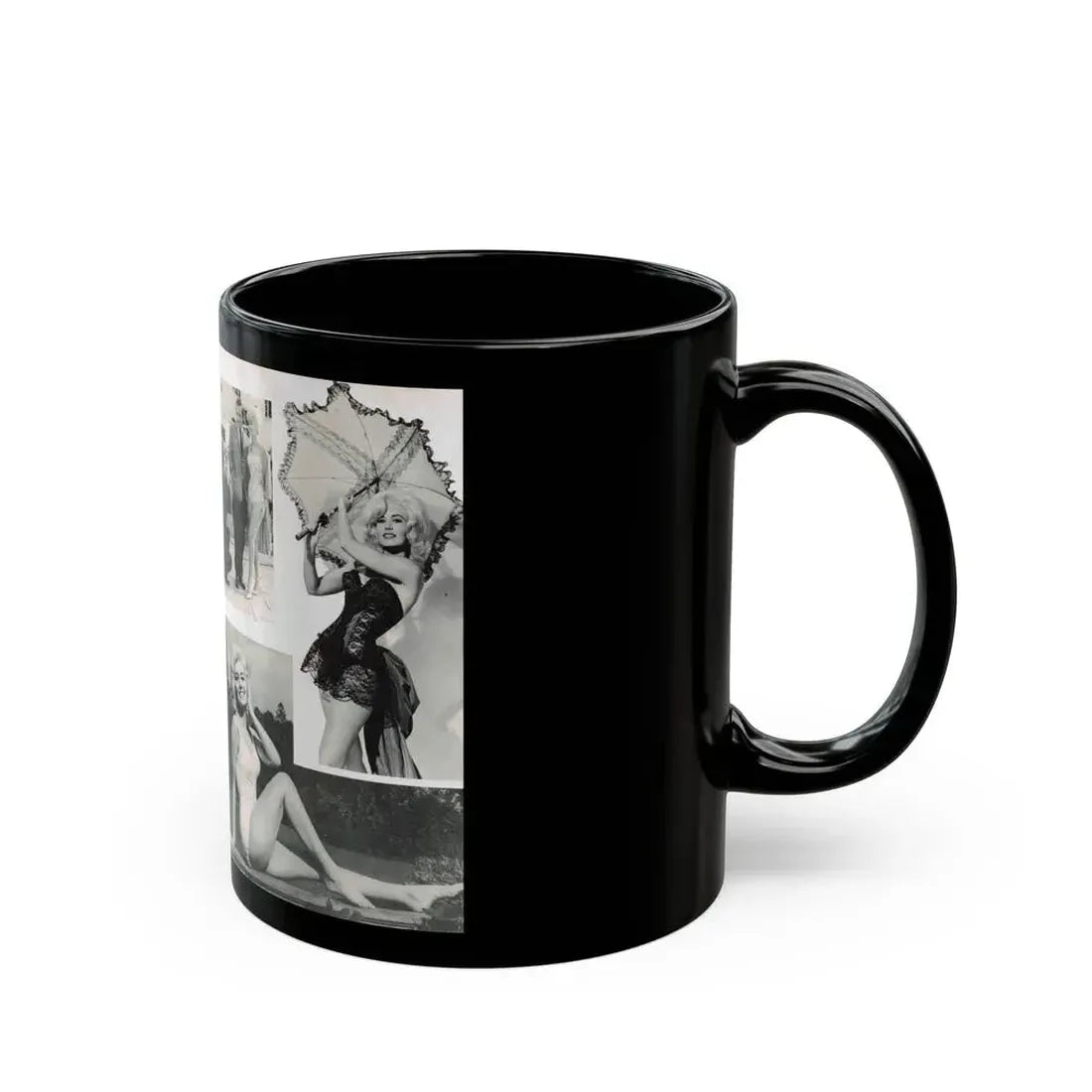 Janette Scott #42 - 5 B&W Photos & Article from Magazine (Vintage Female Icon) Black Coffee Mug - Go Mug Yourself