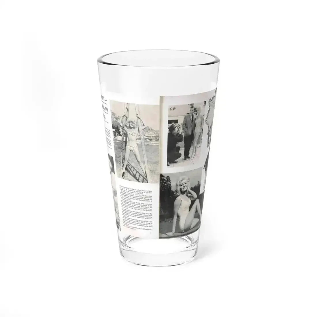 Janette Scott #42 - 5 B&W Photos & Article from Magazine (Vintage Female Icon) Pint Glass 16oz 16oz - Go Mug Yourself