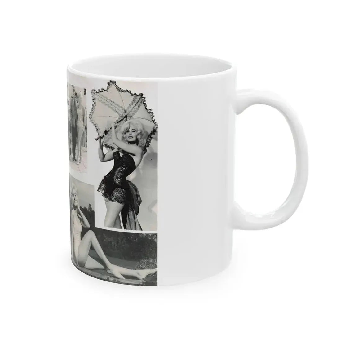 Janette Scott #42 - 5 B&W Photos & Article from Magazine (Vintage Female Icon) White Coffee Mug - Go Mug Yourself